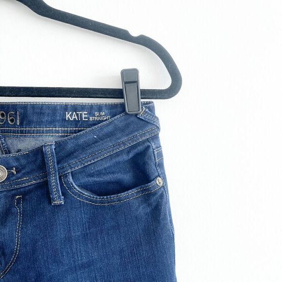 DLI961 Womens Denim Jeans Kate Slim Straight Cut Blue Wash Size 28 - Picture 6 of 13